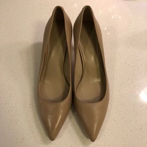 Ann Taylor Nude Leather Heels